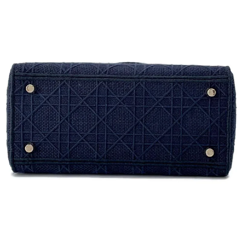 Dior Lady D Light 2way Handbag Navy Canvas