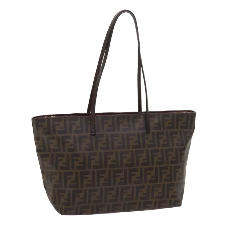 FENDI Zucca Canvas Tote Bag Black Brown  ep3087