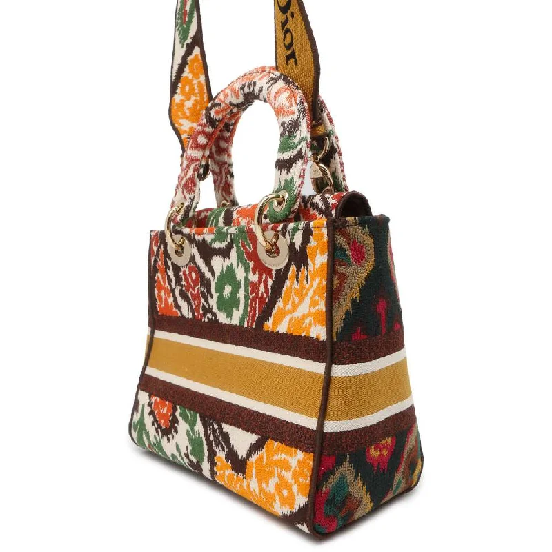 Dior Lady D-LITE Paisley 2WAY Handbag Multicolor Canvas Size Medium