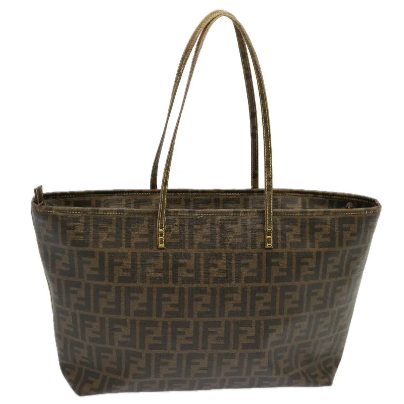 FENDI Zucca Canvas Tote Bag Black Brown  ep3963