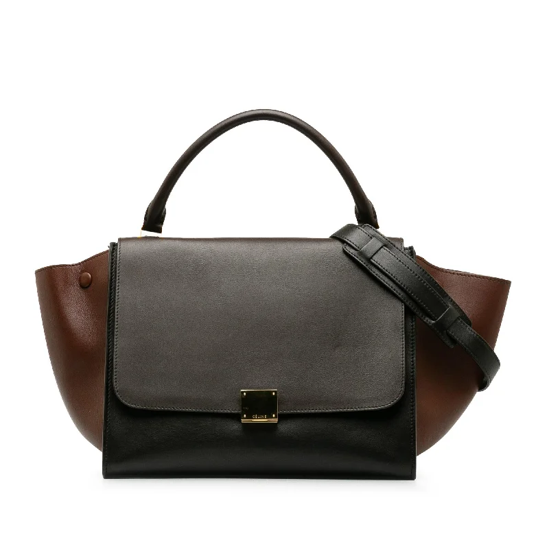 Celine Medium Trapeze Tricolor Satchel (SHG-CdZq7W)