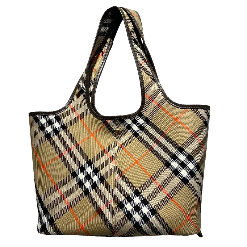 BURBERRY/Tote Bag/Plaid/BEG/