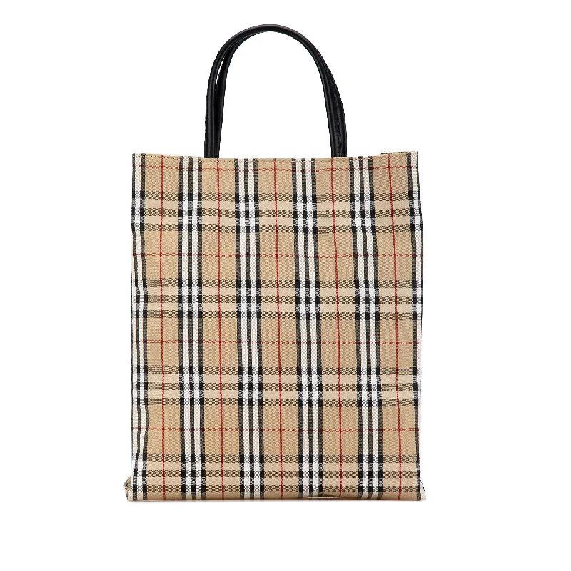 Brown Burberry House Check Tote