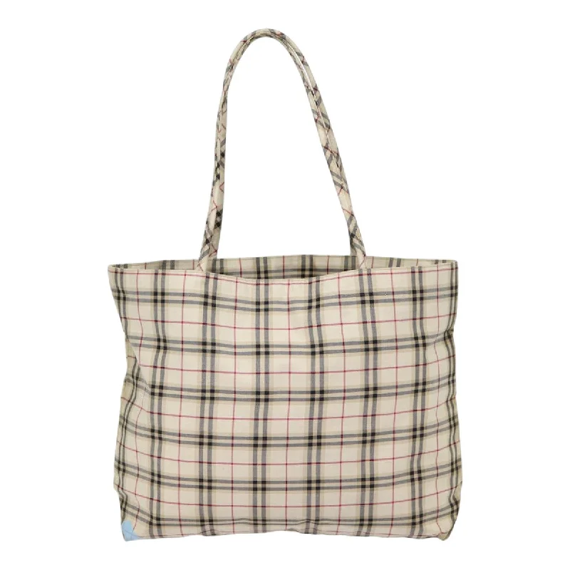 BURBERRY Nova Check Tote Bag Canvas Beige  ti2000