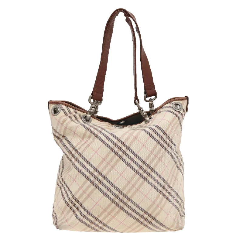 BURBERRY Nova Check Tote Bag Nylon Beige Pink  ti1804