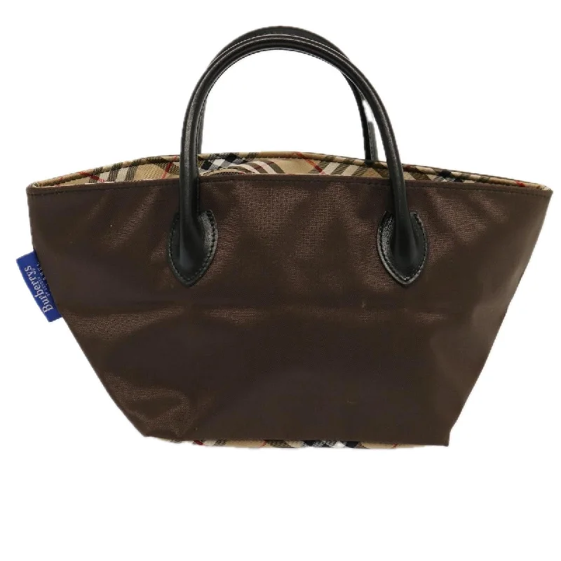 BURBERRYSs Nova Check Blue Label Tote Bag Nylon Brown  mr010