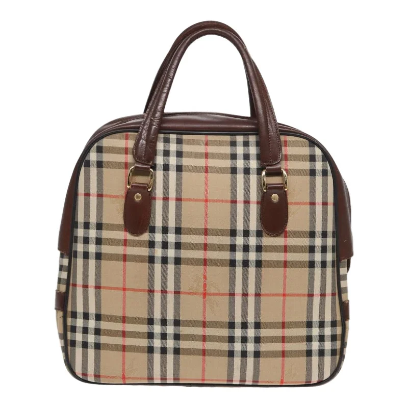 BURBERRYSs Nova Check Hand Bag Canvas Beige  bs16012