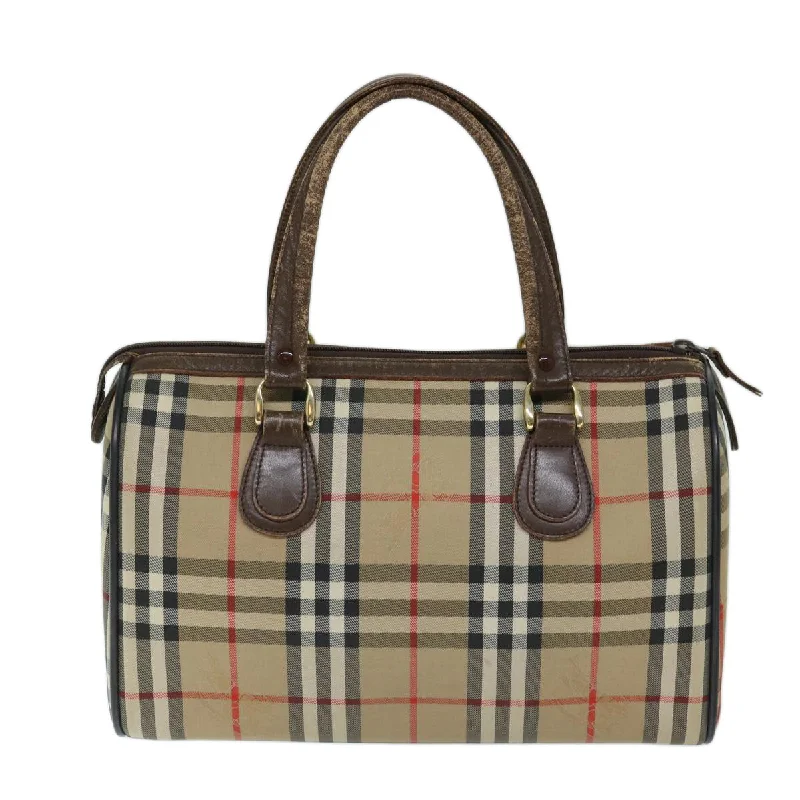 BURBERRYSs Nova Check Hand Bag Canvas Beige  ep3738